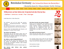 Tablet Screenshot of butokukai.de